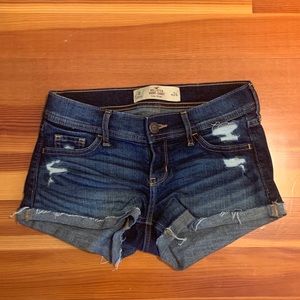 Hollister distressed jean shorts